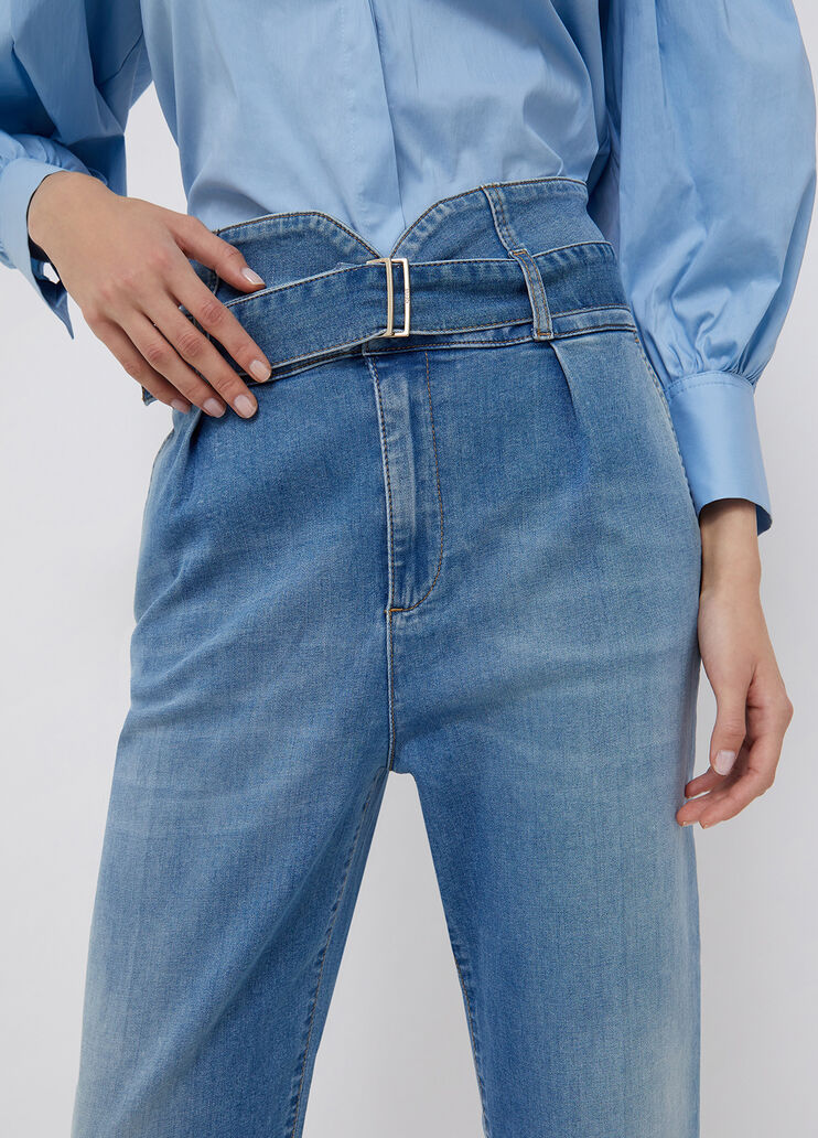 Джинсы высокой посадки из экологичного денима синий деним Liu Jo - large image number 2