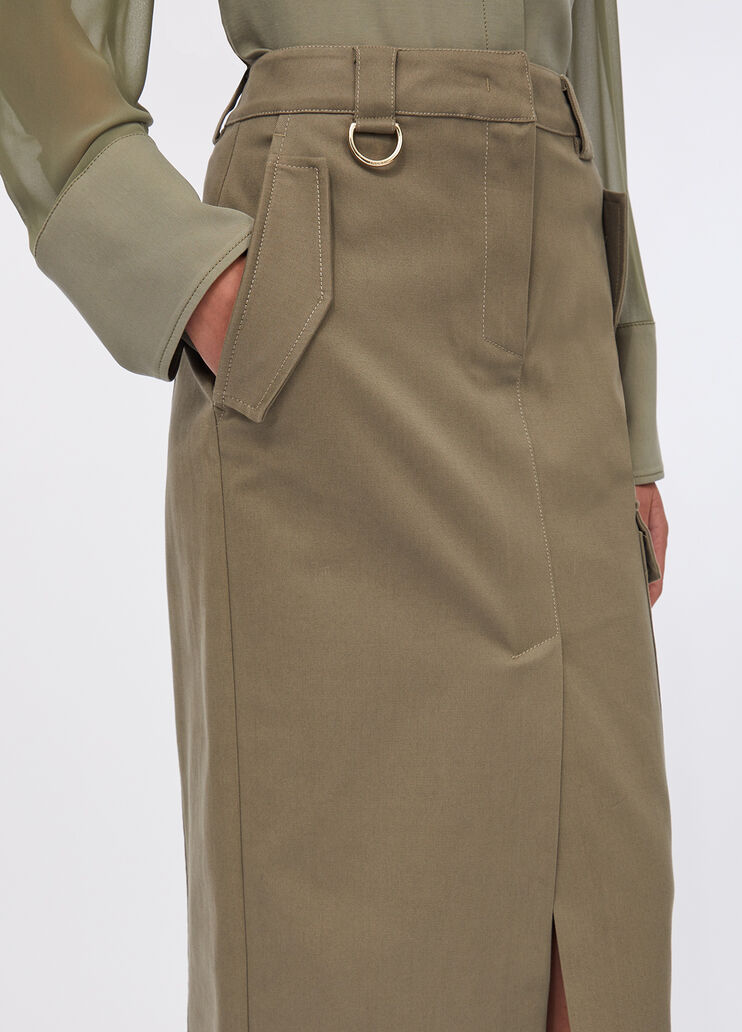 Cotton cargo skirt asparagus Liu Jo - large image number 4