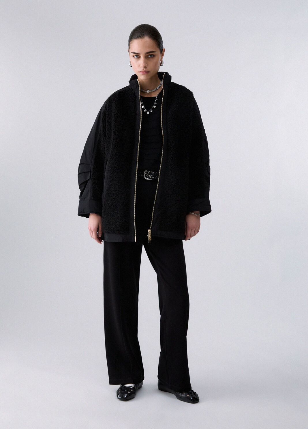 Blouson oversize avec capuche noir Liu Jo - large image number 5