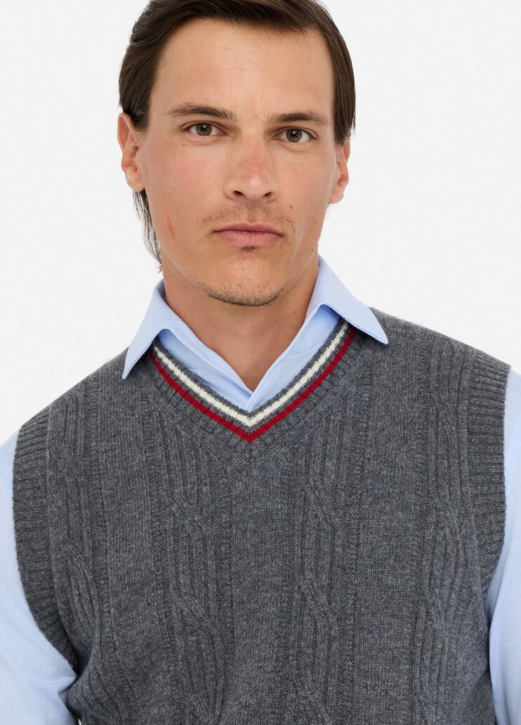 Wool knit vest dark grey Liu Jo - large image number 3