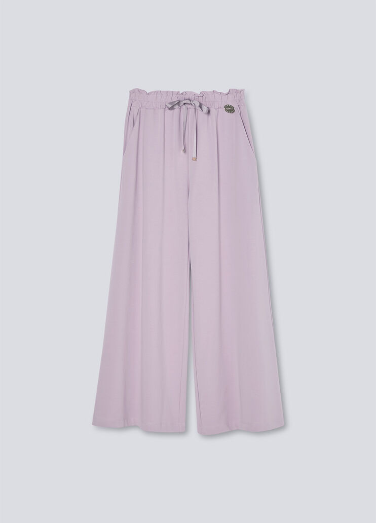 Plush Palazzo trousers lilac Liu Jo - large image number 4 Plush Palazzo trousers lilac Liu Jo - large image number 4