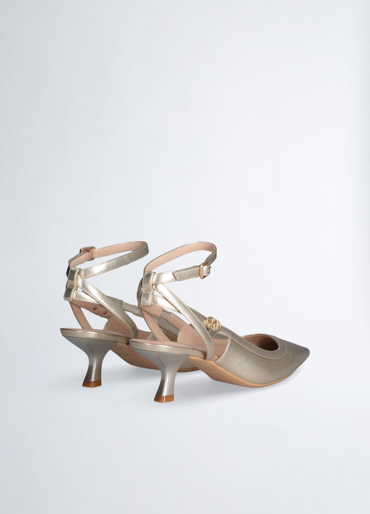 Slingbacks with low heel gold-colour Liu Jo - large image number 3 Slingbacks with low heel gold-colour Liu Jo - large image number 3