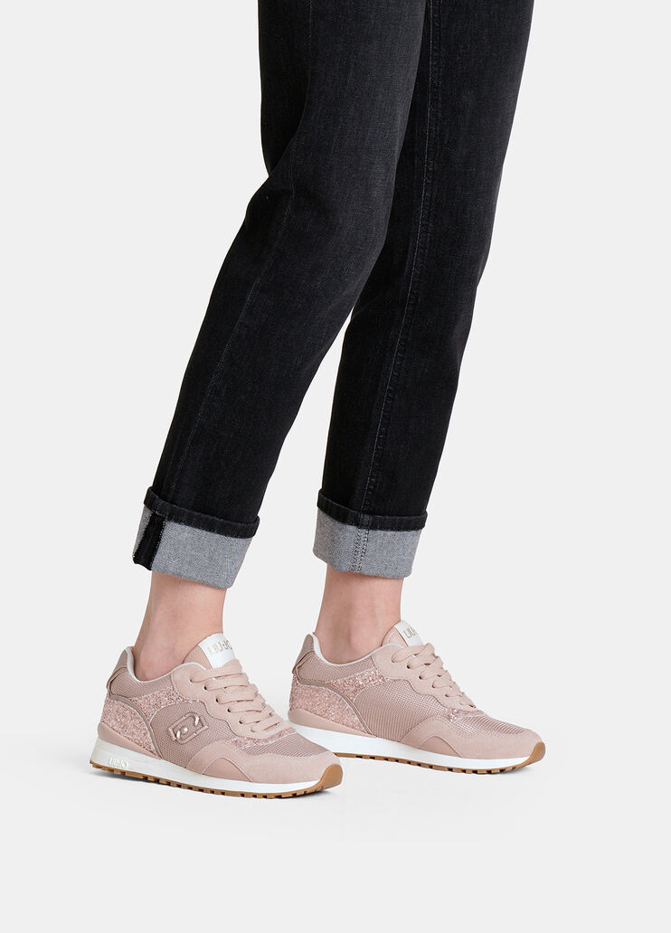 Glitter and mesh sneakers pink Liu Jo - medium