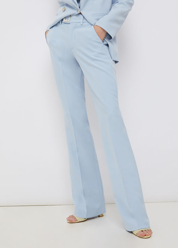 Elegante Hose mit hohem Bund Hellblau Liu Jo - large image number 0