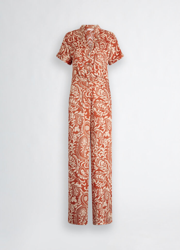 Printed twill jumpsuit terracotta Liu Jo - large image number 6 Printed twill jumpsuit terracotta Liu Jo - large image number 6