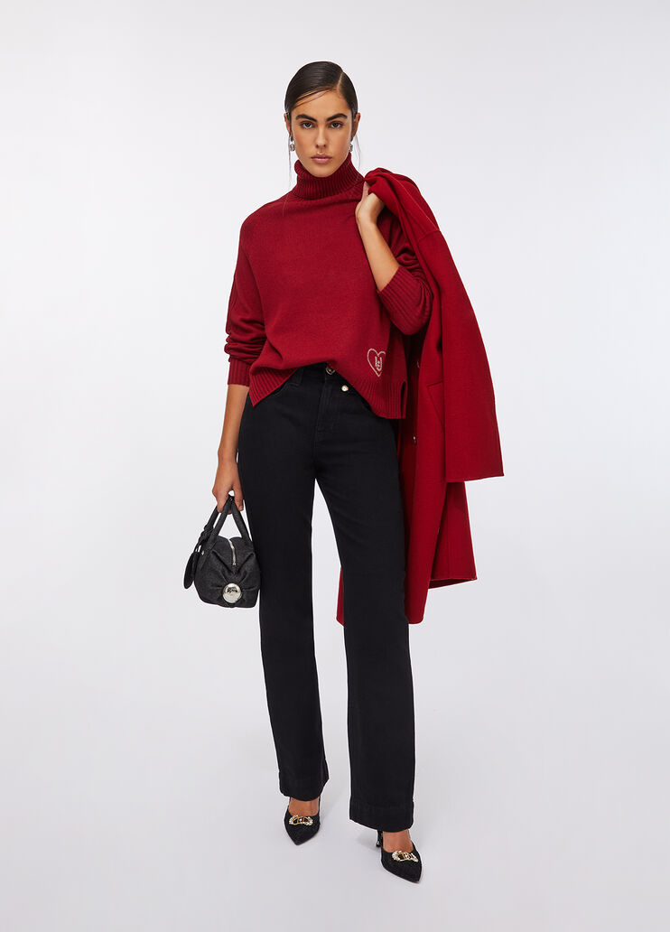 Vaqueros rectos con abalorios denim negro Liu Jo - medium Vaqueros rectos con abalorios denim negro Liu Jo - medium