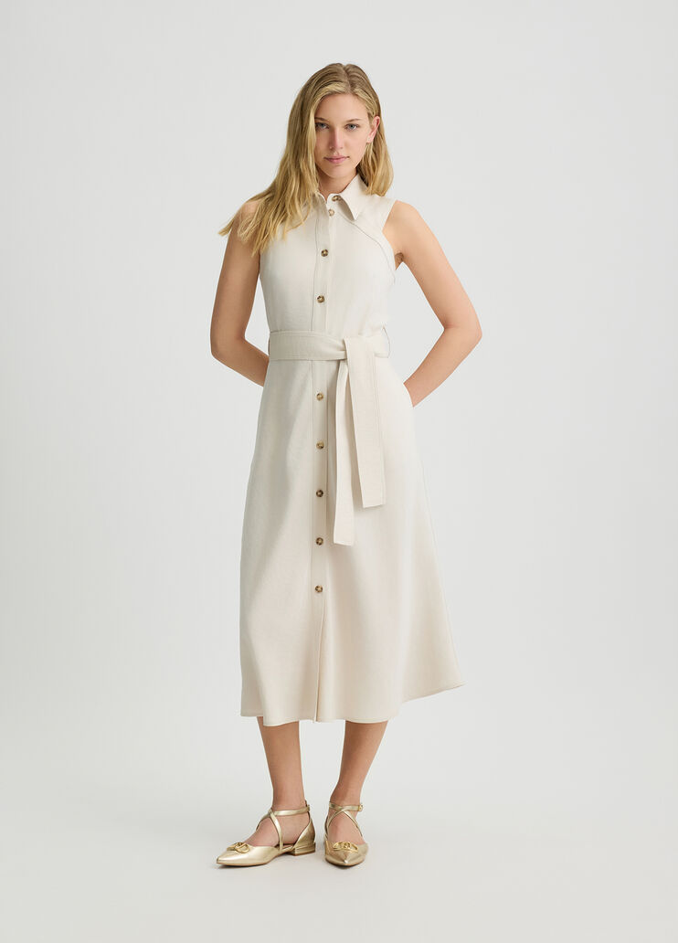 Shirt dress with belt beige Liu Jo - medium Shirt dress with belt beige Liu Jo - medium