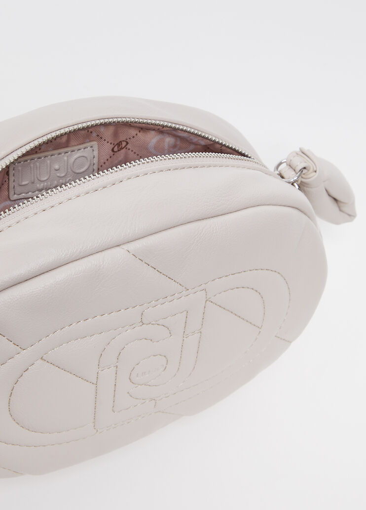 Mittelgroße Umhängetasche aus glänzendem Matelassé beige Liu Jo - large image number 3