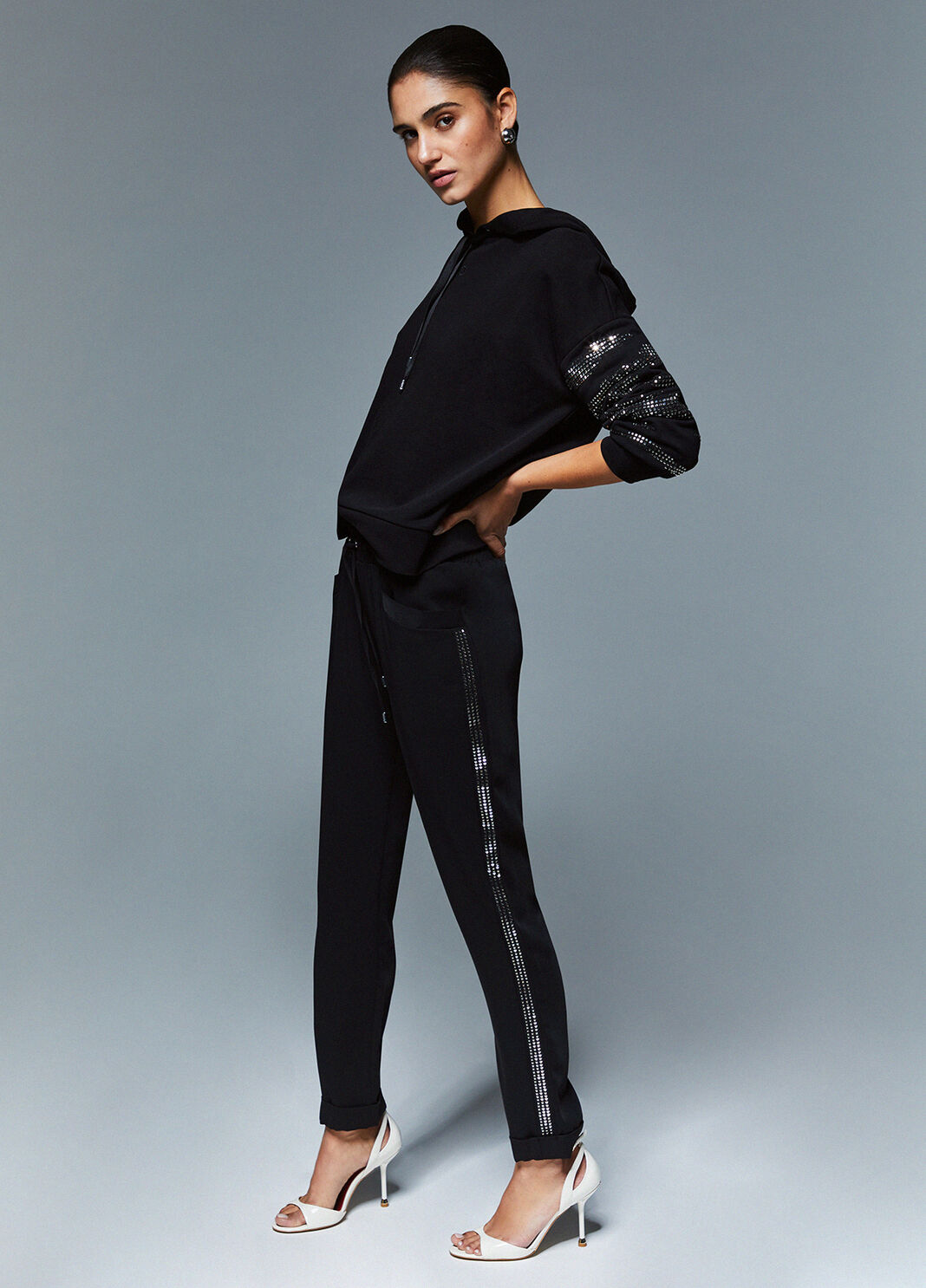 Hose mit Strass schwarz Liu Jo - large image number 3