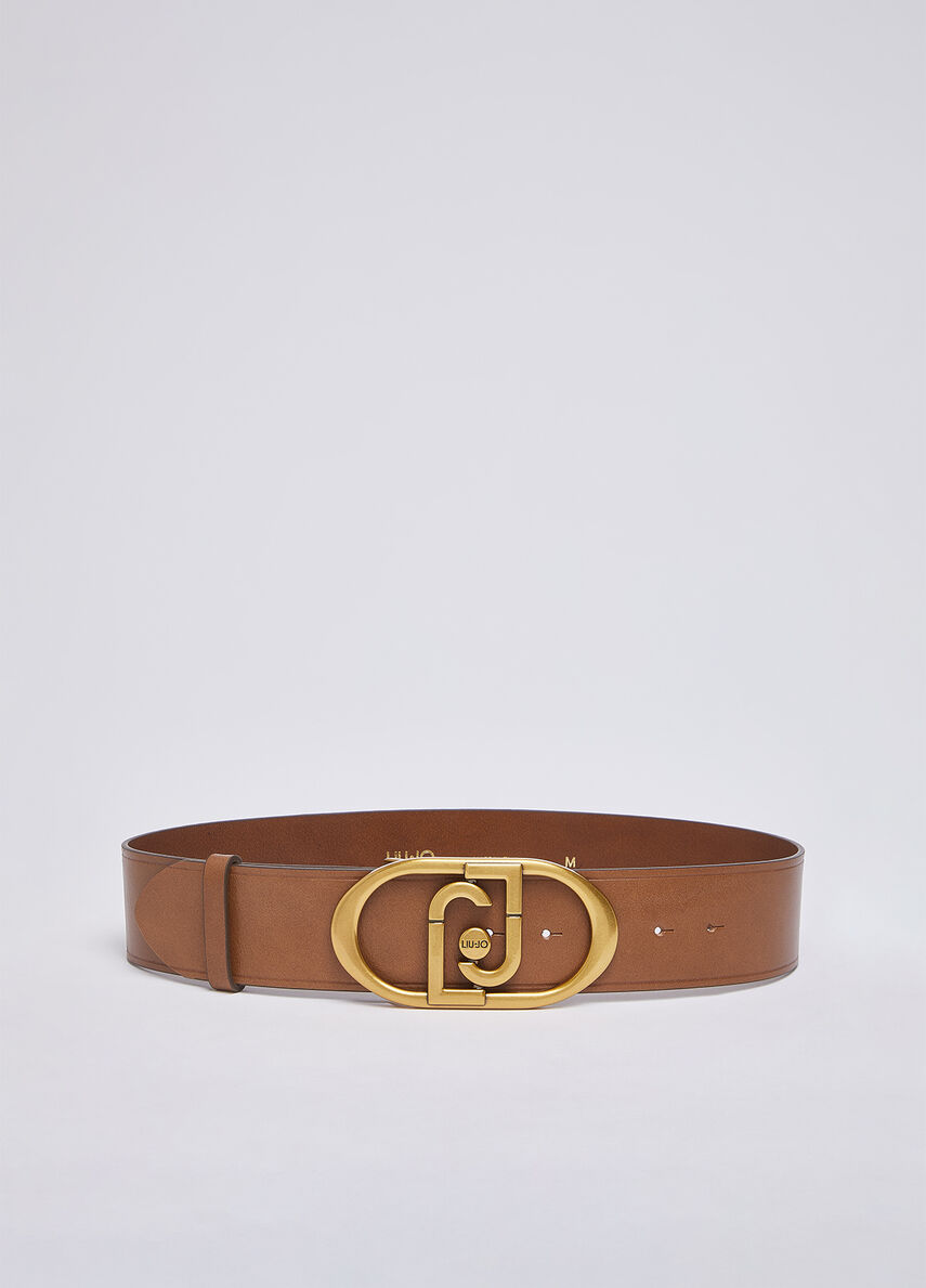 Liu Jo Leather Logo Buckle Belt Women brown Belts Liu Jo Women Belt from Liu Jo exclusive at Urbanheer main image 2
