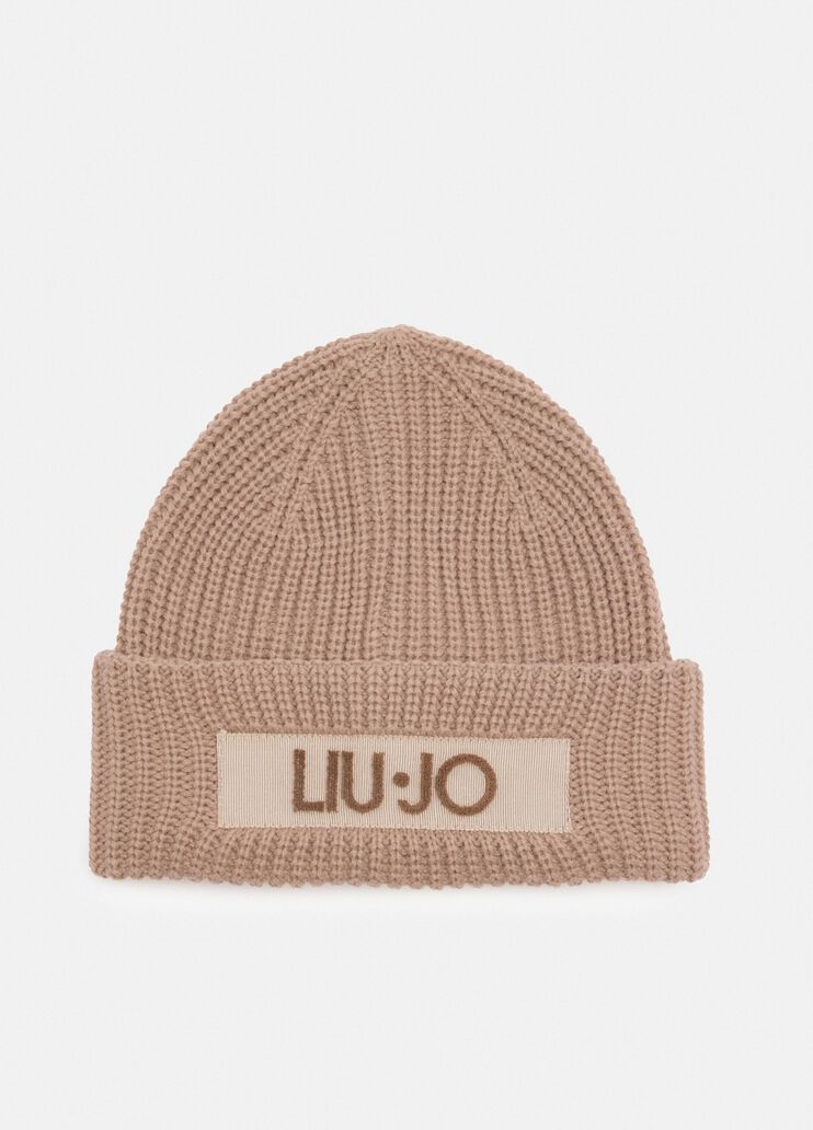 Beanie hat with logo dark grey Liu Jo - medium Beanie hat with logo dark grey Liu Jo - medium