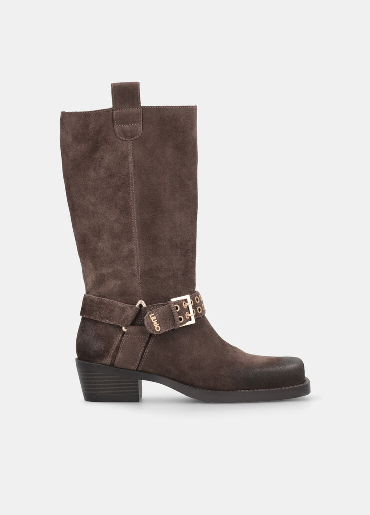 Suede Texan boots ebony Liu Jo - medium  Suede Texan boots ebony Liu Jo - medium