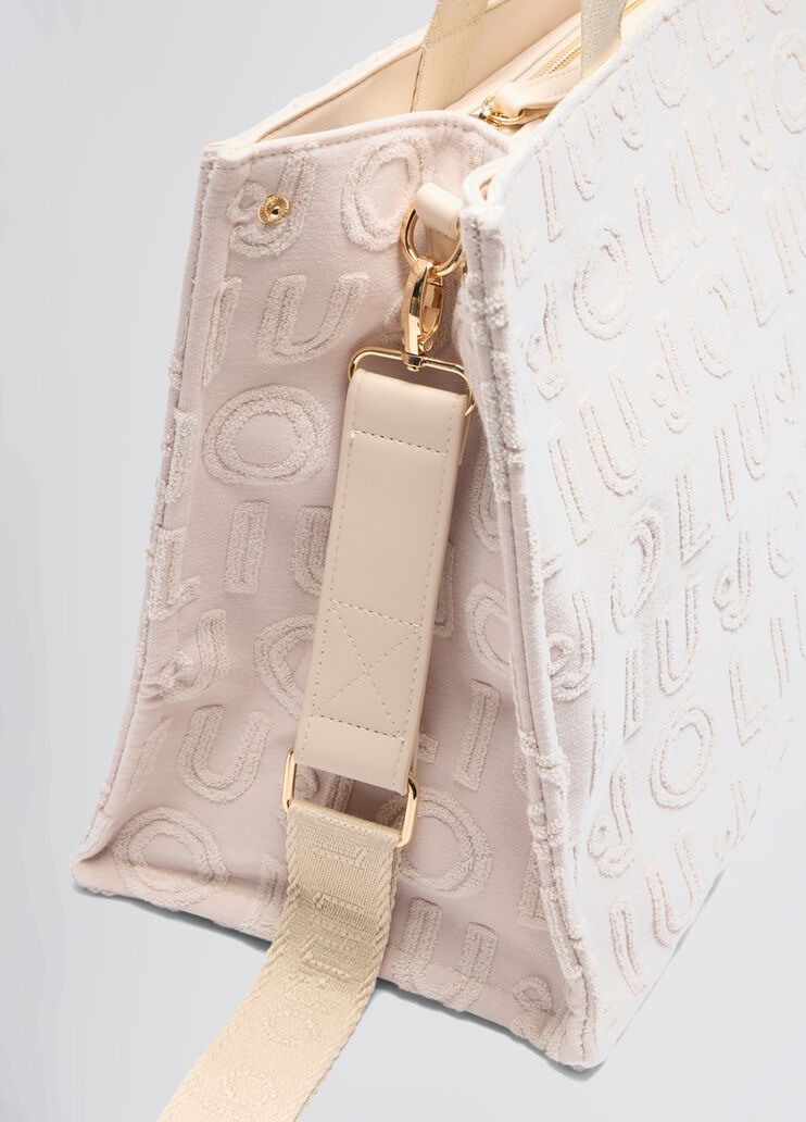 Jacquard tote bag champagne Liu Jo - large image number 5 Jacquard tote bag champagne Liu Jo - large image number 5