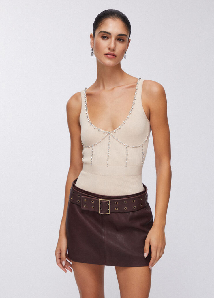 Body avec broderies fantaisie chair Liu Jo - large image number 0