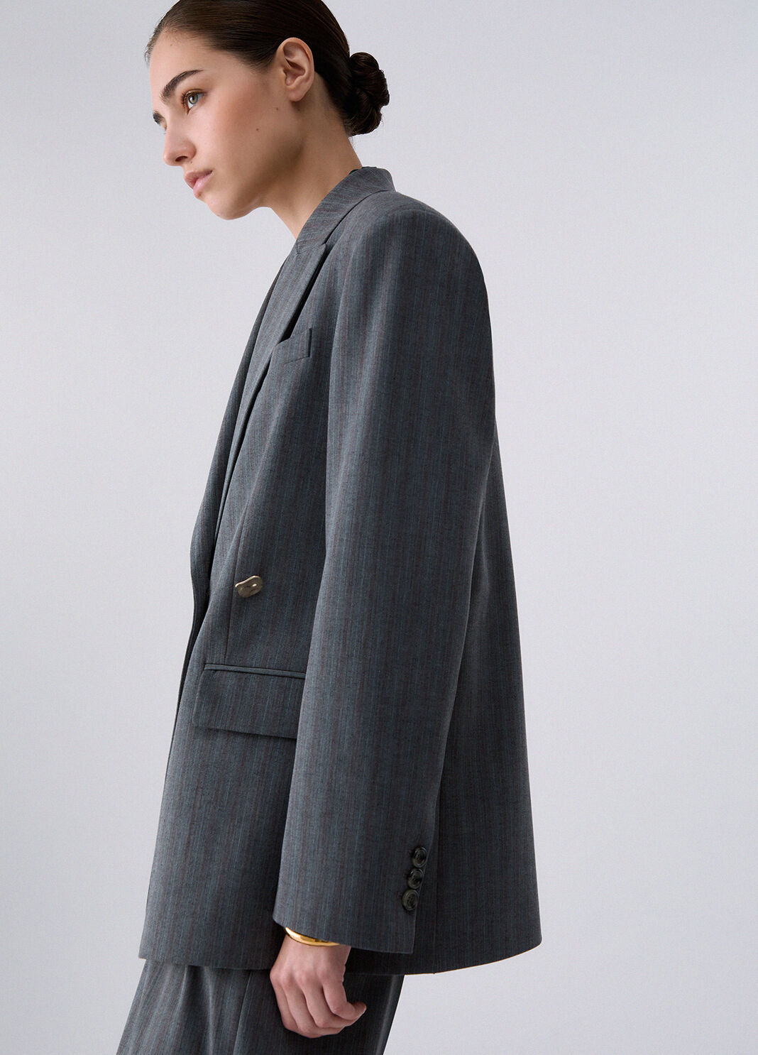 Blazer with Jewel Button dark grey Liu Jo - large image number 4