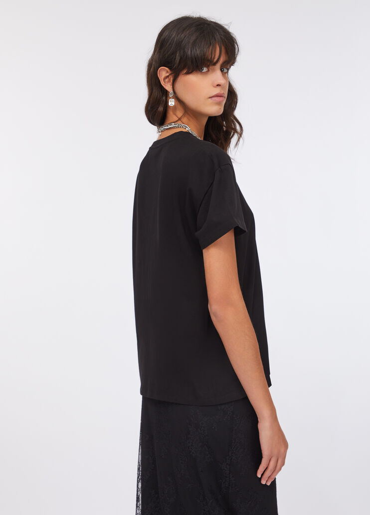 Camiseta con strass negro Liu Jo - large image number 1