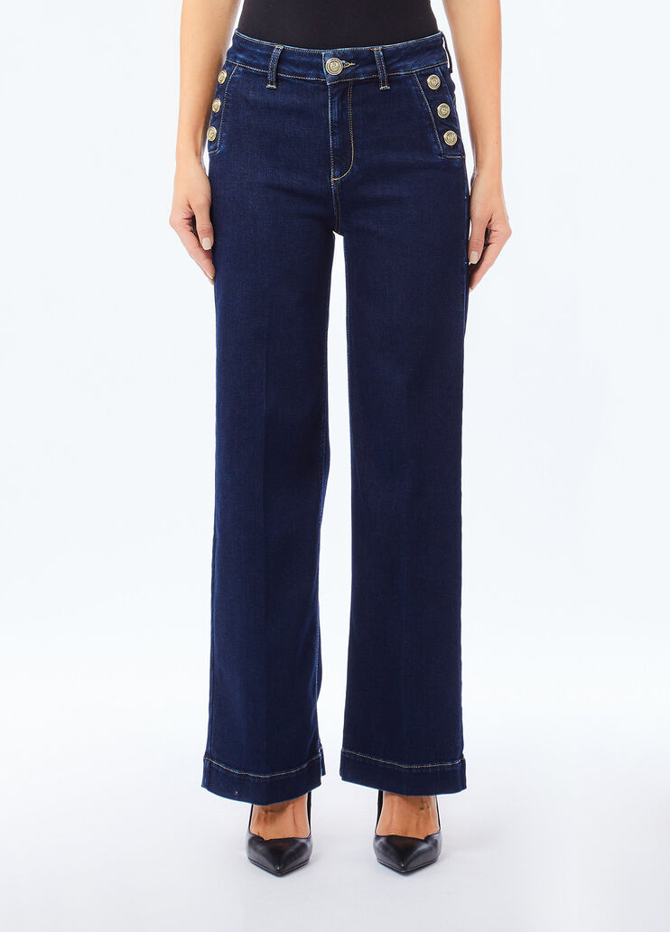 Bottom-Up-Flare-Jeans Dunkles Denimblau Liu Jo - medium