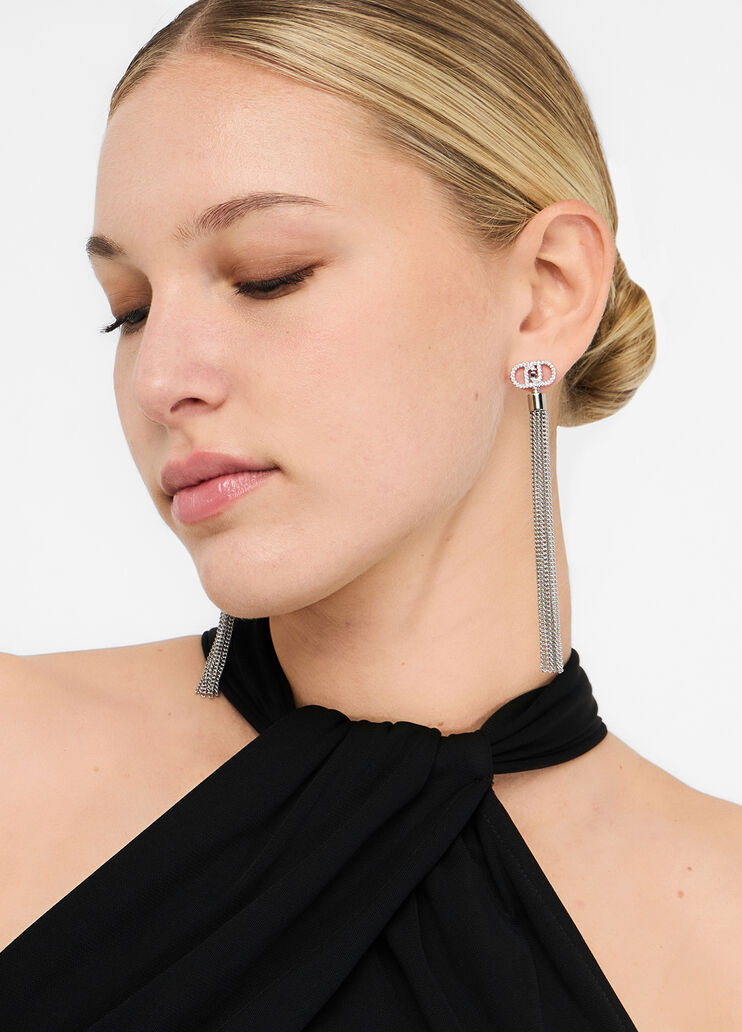 Earrings with metal tassels silver Liu Jo - medium Earrings with metal tassels silver Liu Jo - medium