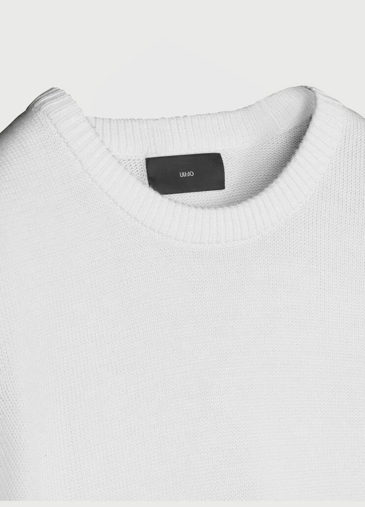 Round neck jumper White Liu Jo - large image number 2 Round neck jumper White Liu Jo - large image number 2