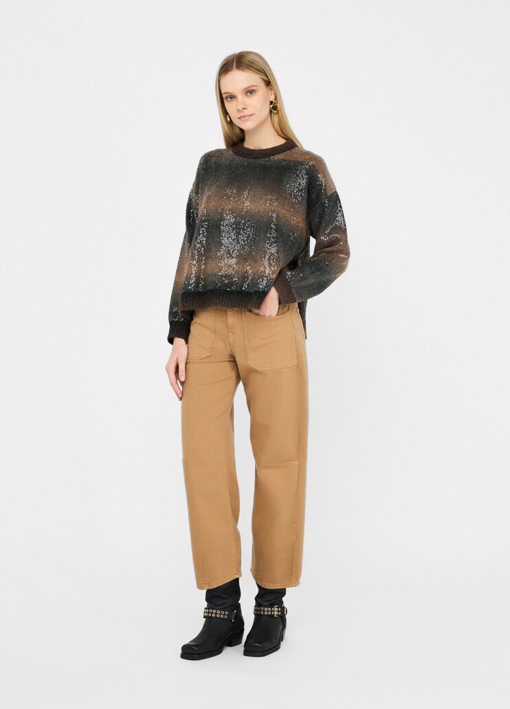 Jumper with sequins brown Liu Jo - large image number 5 Jumper with sequins brown Liu Jo - large image number 5