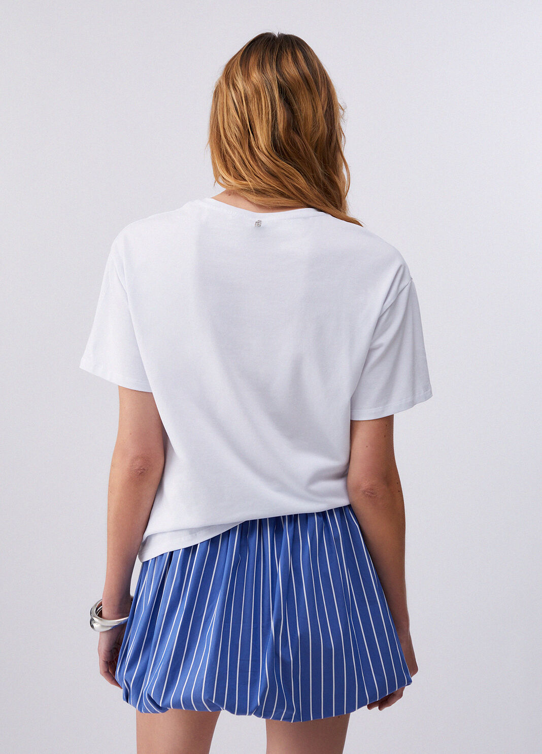 Camiseta con estampado digital blanco Liu Jo - large image number 1