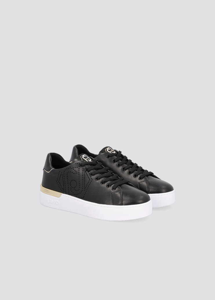 Sneakers with perforated logo black Liu Jo - large image number 0