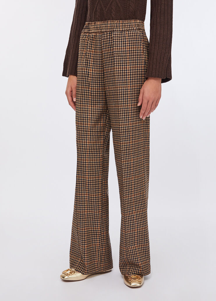 Flare-Hose mit Karomuster Beige Liu Jo - large image number 0