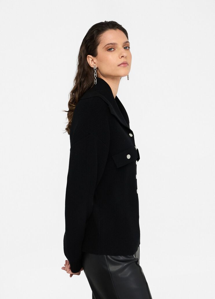 Jersey con cuello de gran tamaño negro Liu Jo - large image number 3