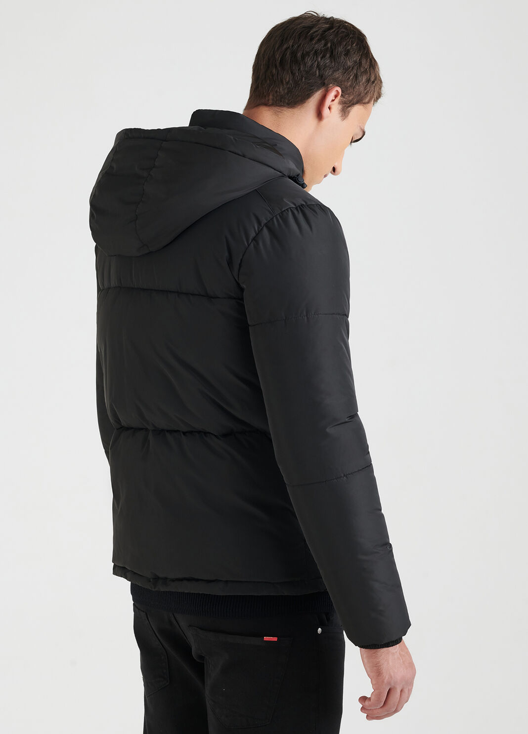 Padded jacket with hood Black Liu Jo - large image number 1