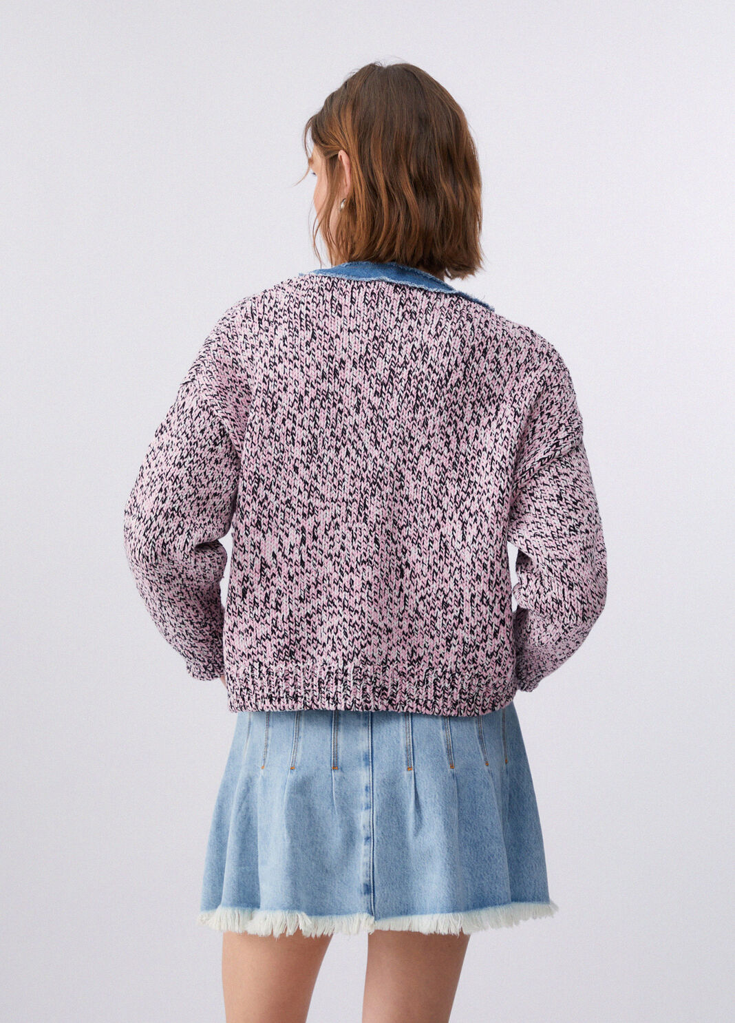 C&aacute;rdigan de moulin&eacute; con botones joya rosa Liu Jo - large image number 1