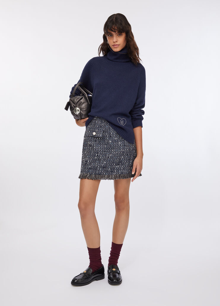 Wool and cashmere turtleneck dark blue Liu Jo - large image number 5 Wool and cashmere turtleneck dark blue Liu Jo - large image number 5