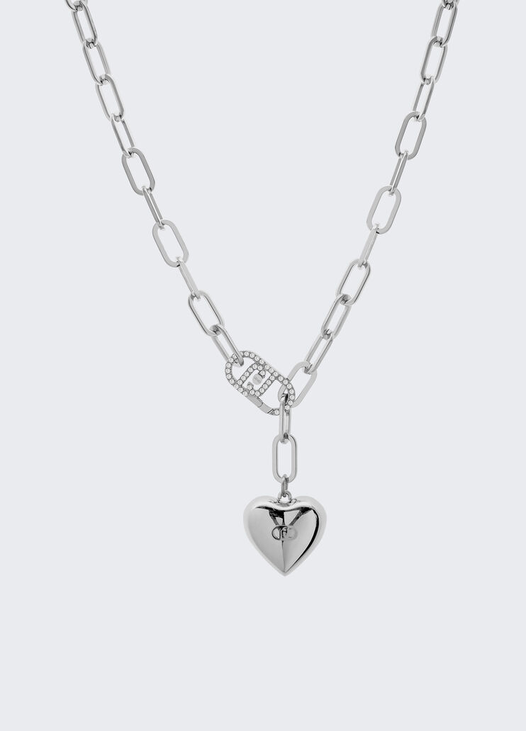 Necklace with heart pendant silver Liu Jo - medium Necklace with heart pendant silver Liu Jo - medium