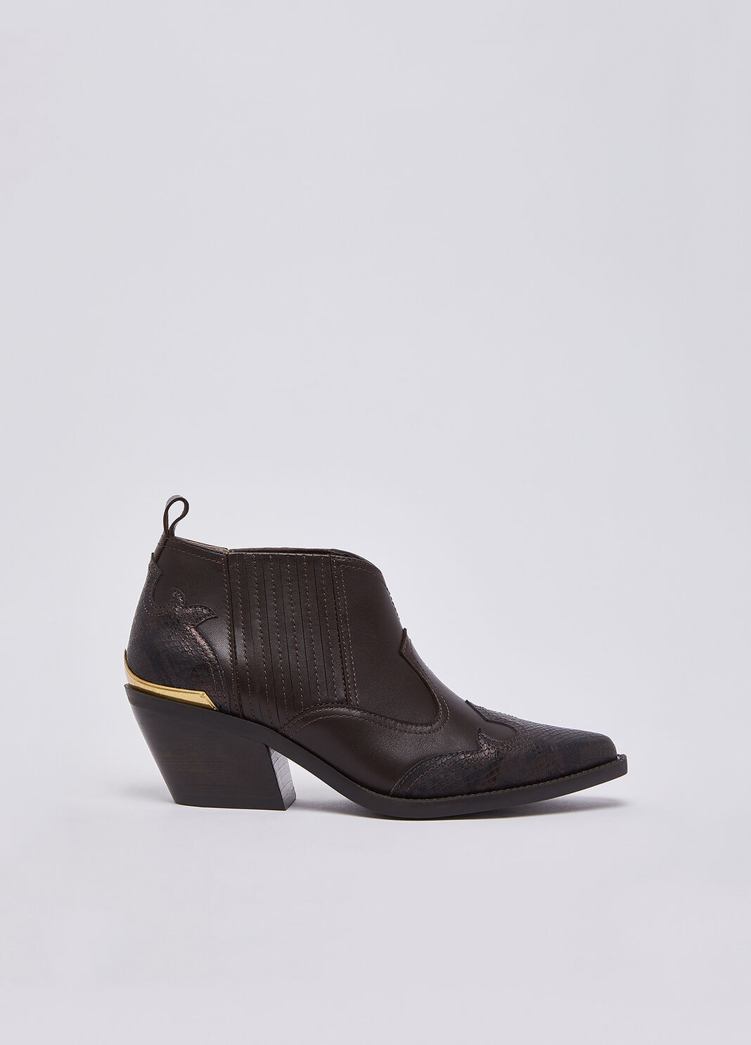 Cowboy ankle boots with python print mocha Liu Jo - large image number 0