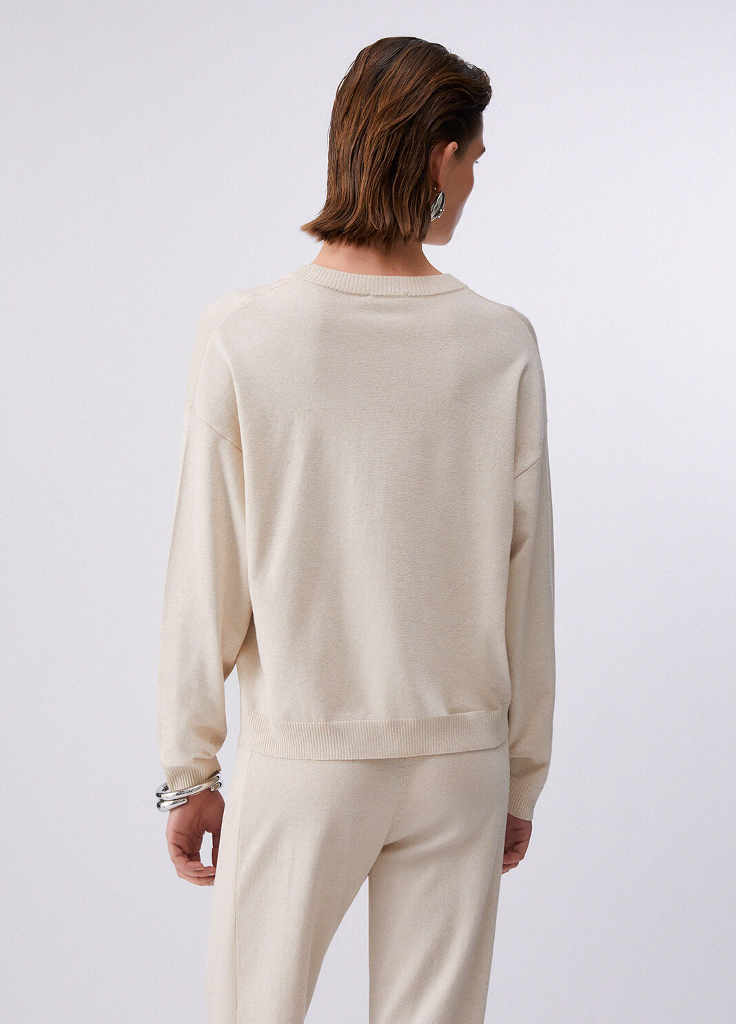 V-neck jumper champagne Liu Jo - large image number 1