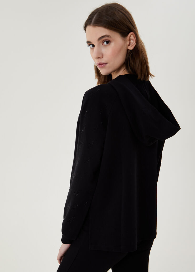 Hooded, eco-friendly sweatshirt Black Liu Jo - large image number 1