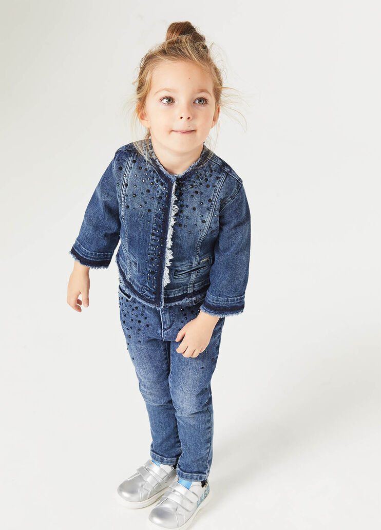 Skinny-Jeans mit Strass Denimblau Liu Jo - large image number 2 Skinny-Jeans mit Strass Denimblau Liu Jo - large image number 2