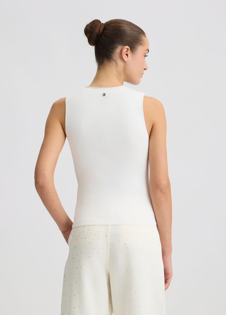 White top with studs white Liu Jo - large image number 1 White top with studs white Liu Jo - large image number 1