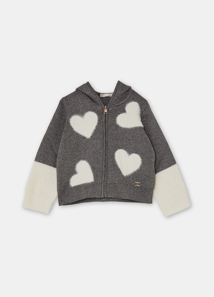 Pull à capuche avec zip Gris foncé Liu Jo - large image number 2