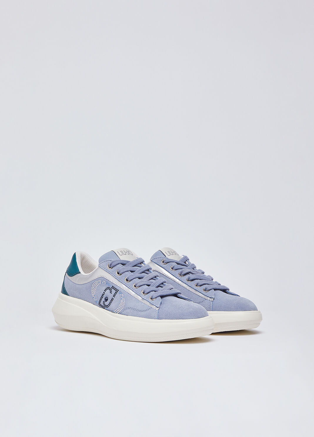 Sneaker aus Veloursleder mit Strass Azurblau Liu Jo - large image number 1