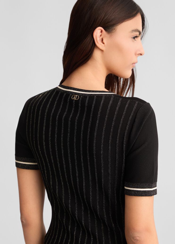 Black sweatshirt black and white Liu Jo - large image number 4 Black sweatshirt black and white Liu Jo - large image number 4