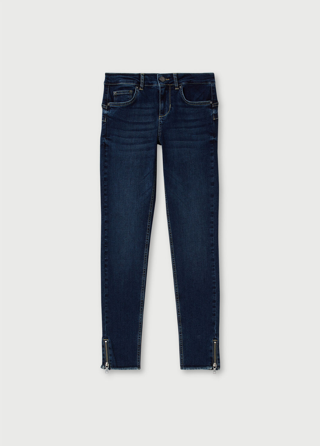 Skinny jeans with zip at the hem Blue Liu Jo - large image number 4