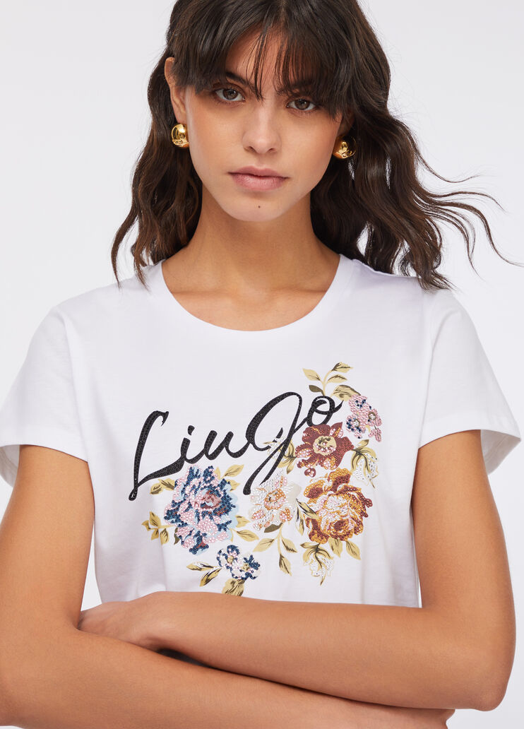 Liu Jo Better T-shirt white/floral Liu Jo - medium