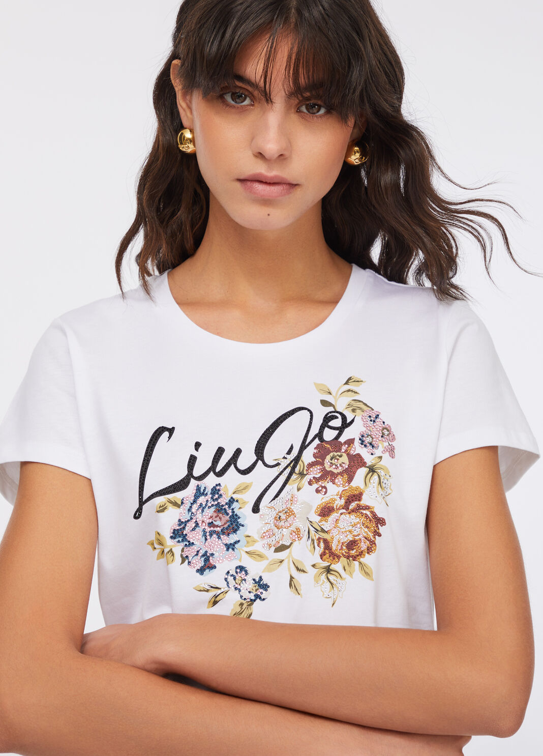 Liu Jo Better T-shirt white/floral Liu Jo - large image number 4