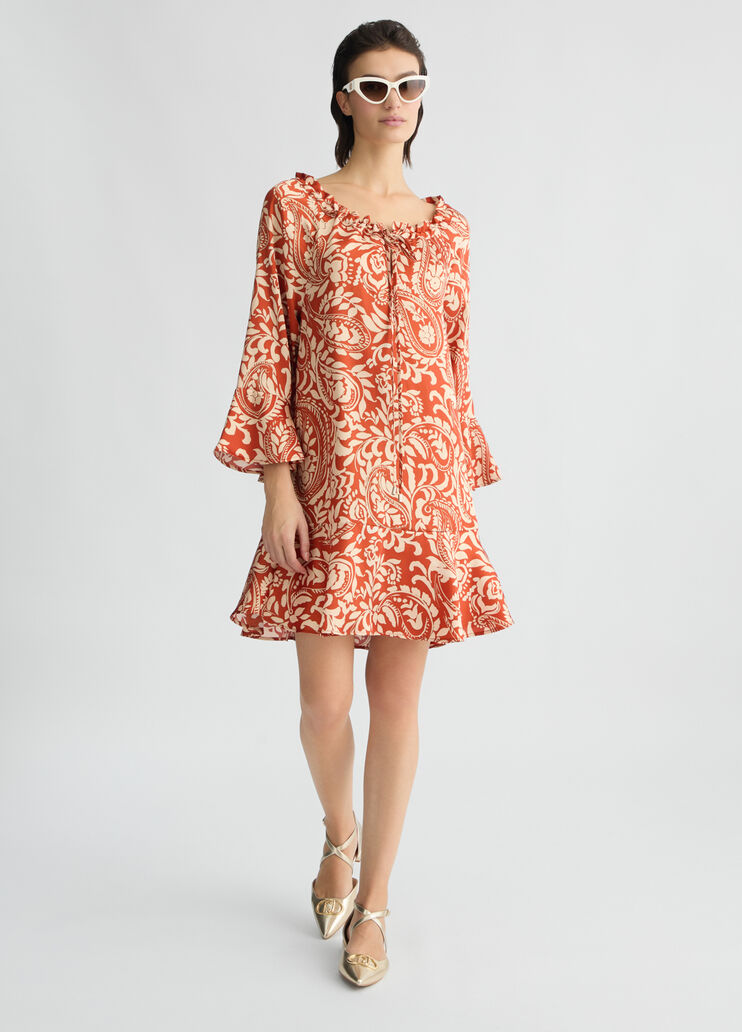 Printed twill dress terracotta Liu Jo - medium Printed twill dress terracotta Liu Jo - medium