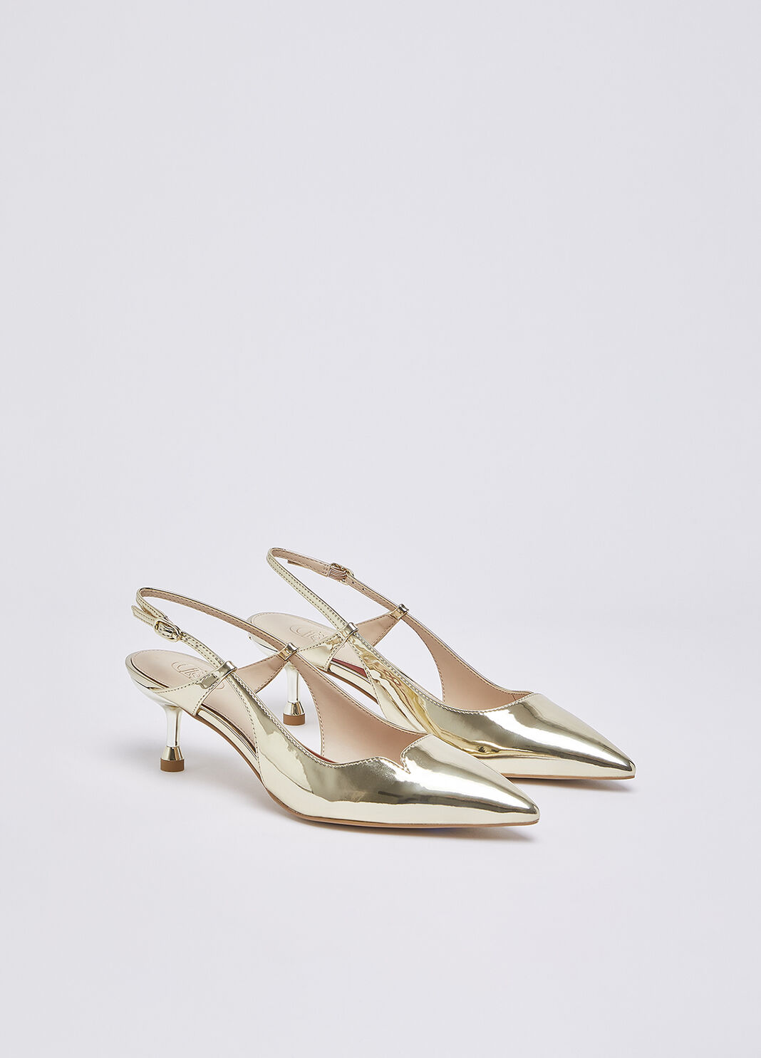  Slingspumps aus Spiegel-Laminat Hellgold Liu Jo - large image number 2