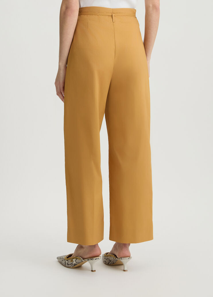 Mustard yellow trousers with belt caramel Liu Jo - large image number 1 Mustard yellow trousers with belt caramel Liu Jo - large image number 1