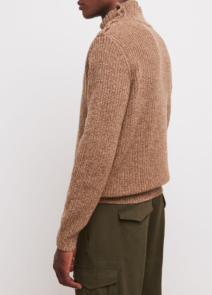 Regular fit sweater with buttons camel Liu Jo - large image number 1 Regular fit sweater with buttons camel Liu Jo - large image number 1