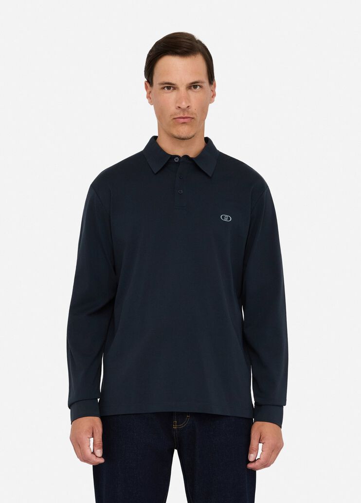 Cotton piqué polo shirt dark blue Liu Jo - medium Cotton piqué polo shirt dark blue Liu Jo - medium