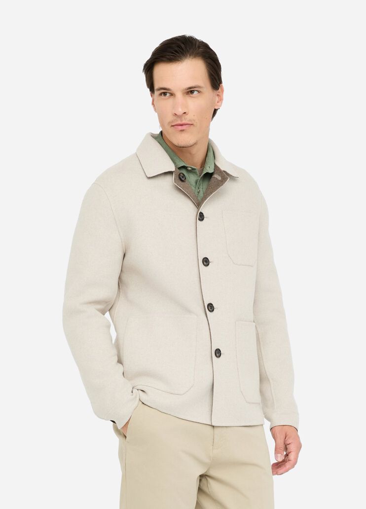 Reversible wool shacket white/brown Liu Jo - medium Reversible wool shacket white/brown Liu Jo - medium