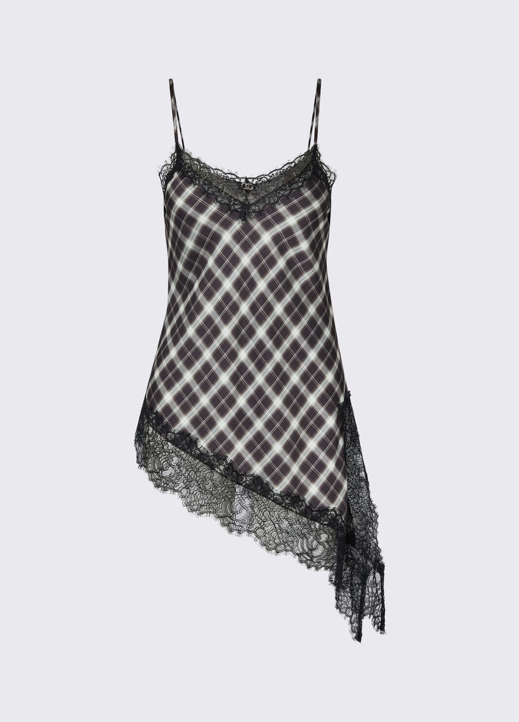 Top with Lace Detail chequered brown Liu Jo - large image number 6